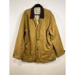 J.Crew Men's XL Mustard 100% Cotton Jacket with Corduroy Collar